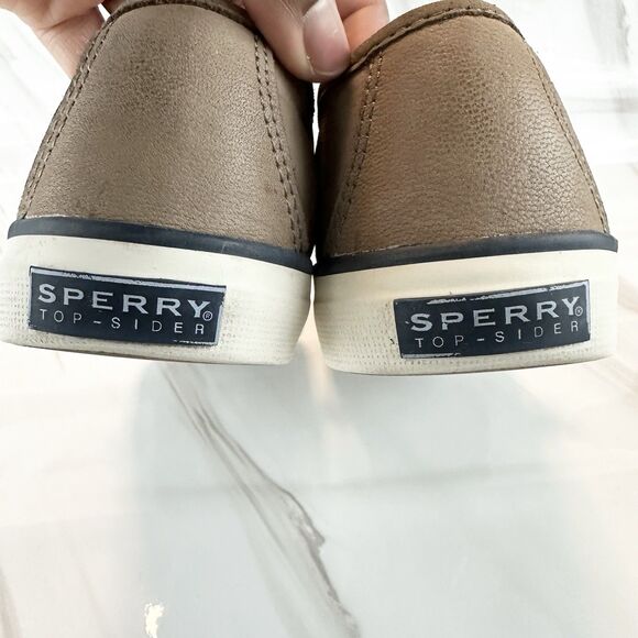 Sperry Top Sider Brown Leather Curly Lace Up Women's Sz 7M - Picture 7 of 12